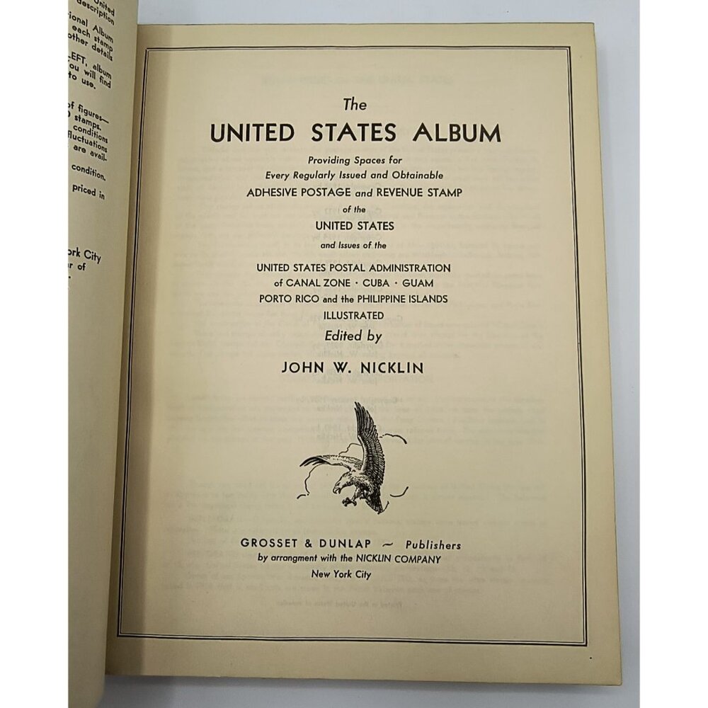 Vintage United States Stamp Album By John W. Nicklin Groset & Dunlap Hardcover - Picture 3 of 7